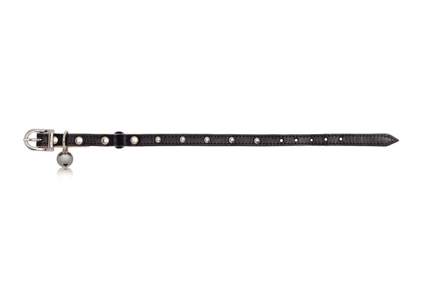 Cat Collar Black with Silver Studs