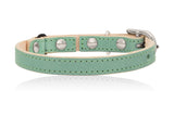 Land of Meow Linny Cat Collar Baby Green with Silver Bell Back