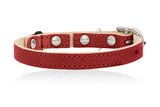 Land of Meow Linny Cat Collar Red with Silver Bell Back