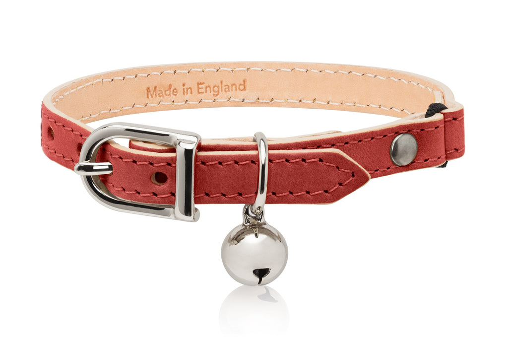 Cat Collar - Red with Silver Bell